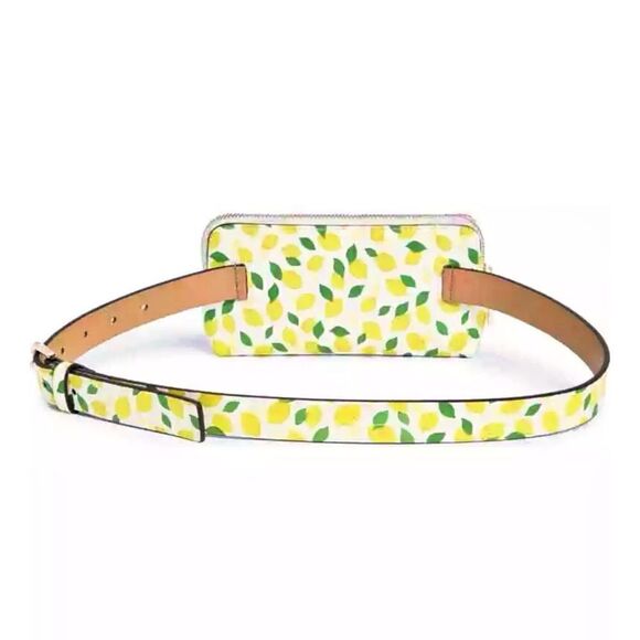 NWT KATE SPADE NEW YORK LEATHER LEMON PRINT FANNY PACK BELT BAG S/M - Picture 3 of 13